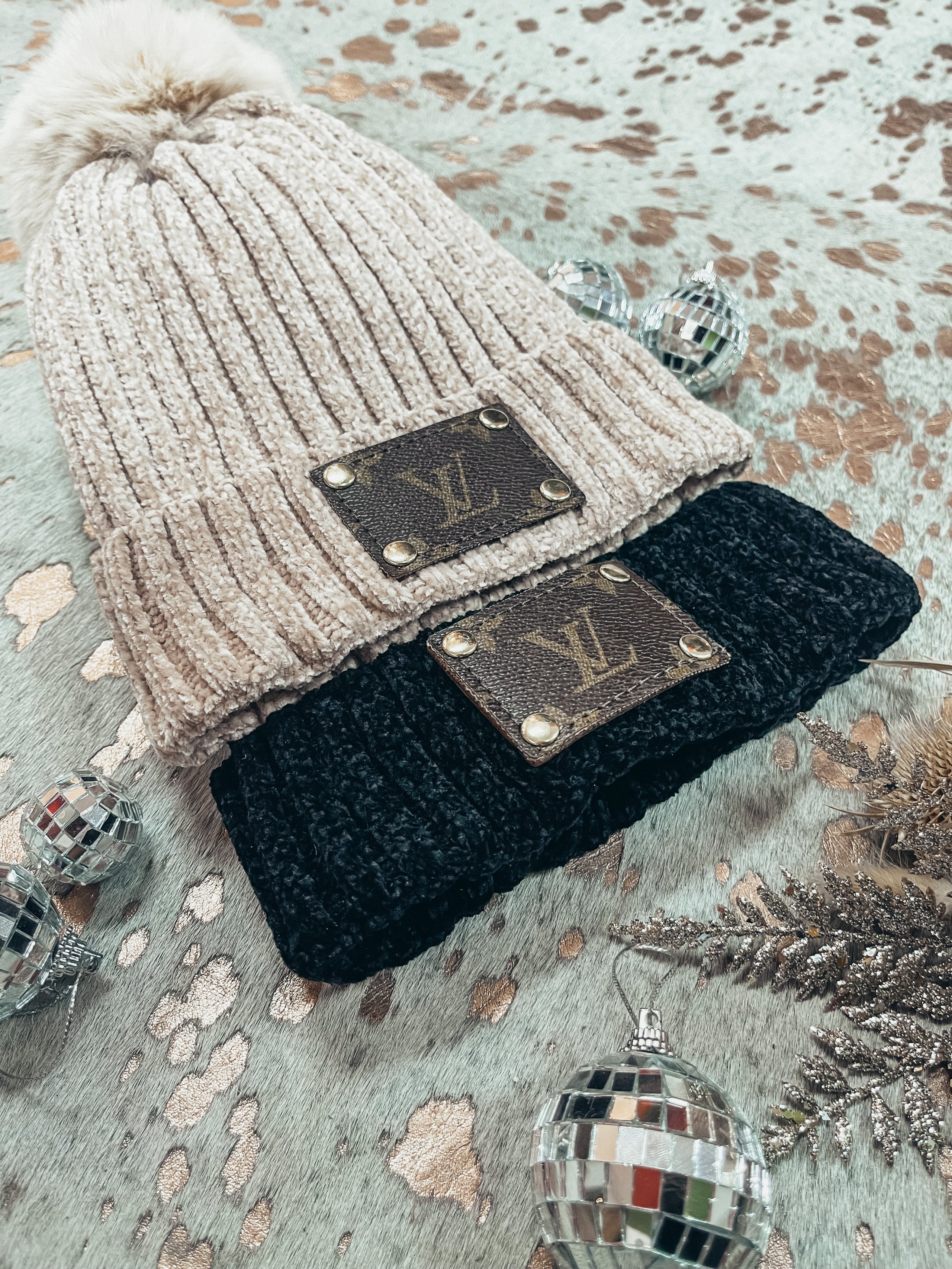 LV Patch Beanies - Pink – Pink Magnolia Boutique LLC
