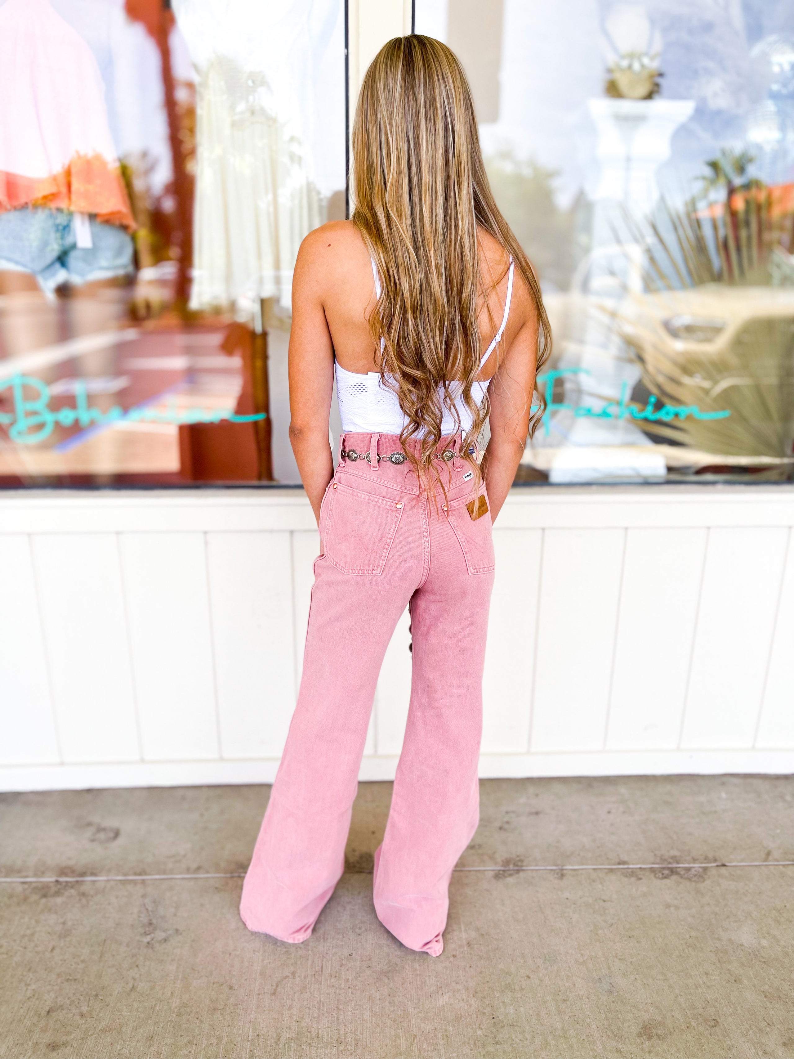 Pretty in Pink - Flare Jeans
